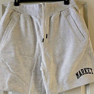 Men/Women Market Logo Light Grey Sweat Shorts